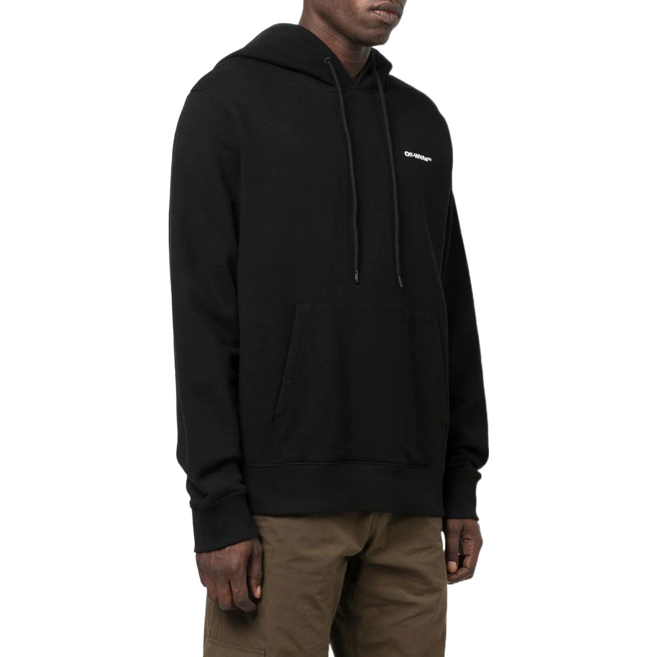 OFF-WHITE FW22  Black Wave Striped Long Sleeve Hoodie Regular Fit OMBB097F22FLE0151001 圖 5