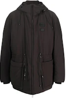 OFF-WHITE FW22 Logo Patch Oversized Jacket Brown Long Sleeve Outerwear OMED056F22FAB0011000 OFF-WHITE FW22 Logo Patch Oversized Jacket Brown Long Sleeve Outerwear OMED056F22FAB0011000