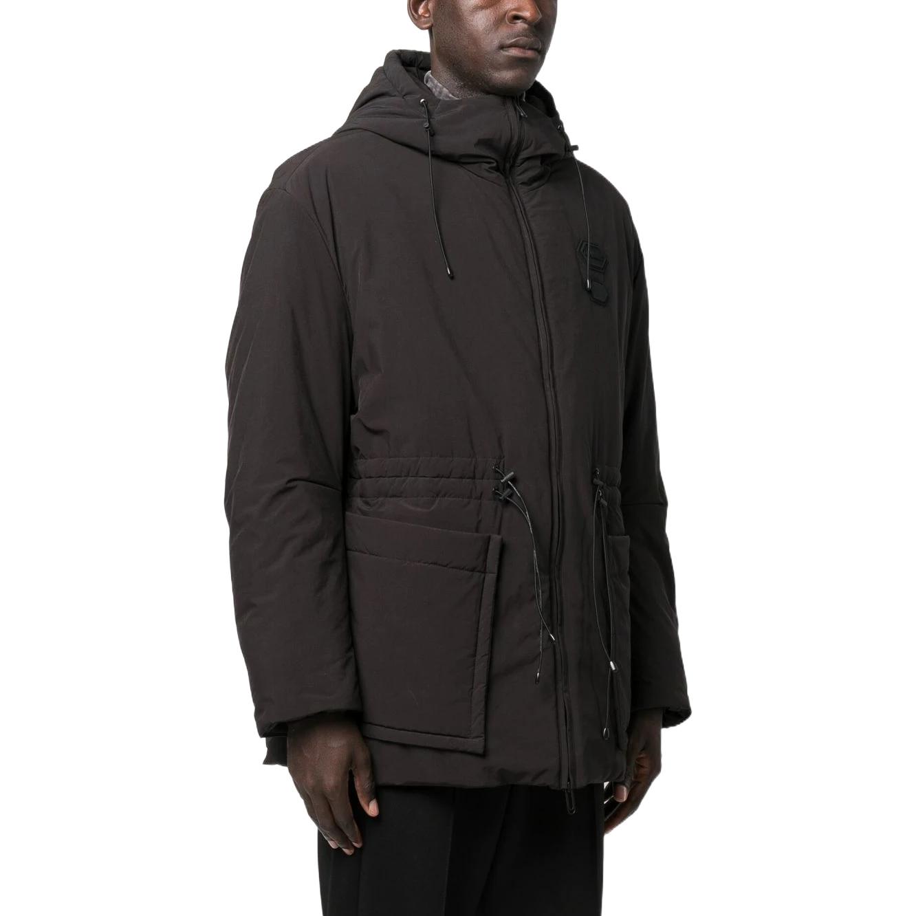 OFF-WHITE FW22  Logo Patch Oversized Jacket Brown Long Sleeve Outerwear OMED056F22FAB0011000 圖 4