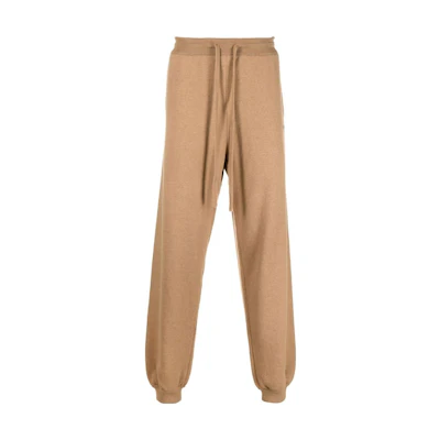 OFF-WHITE FW22 Solid Logo Embroidered Sweatpants Brown OMHG012F22KNI0016262