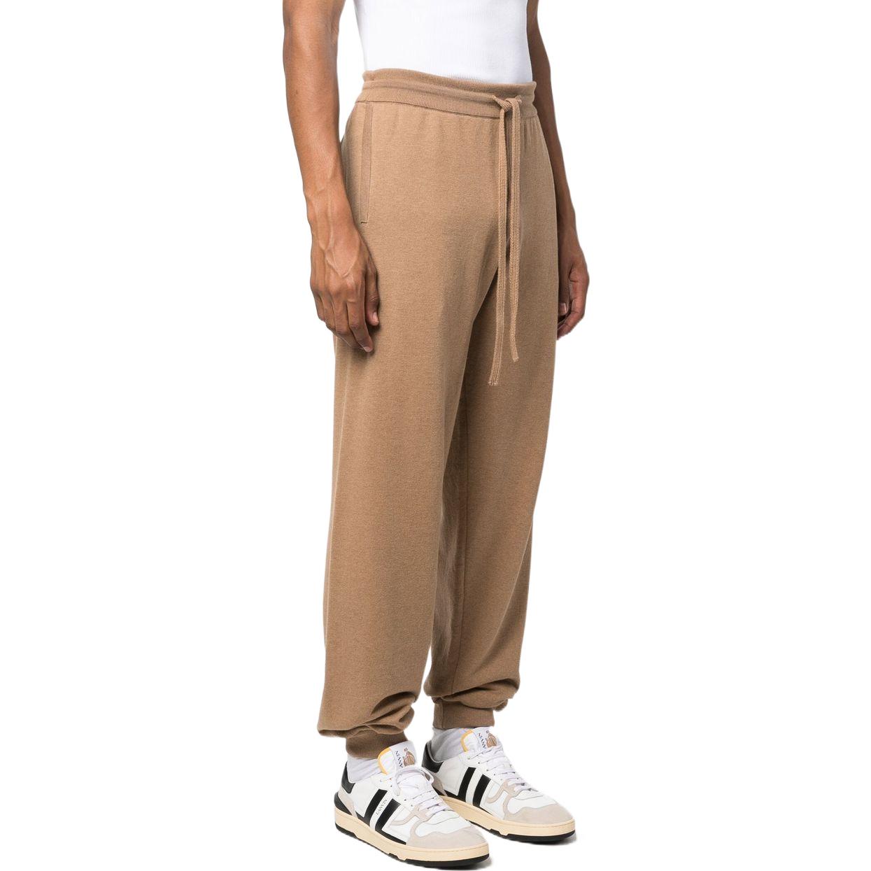 Shop OFF-WHITE FW22  Solid Logo Embroidered Sweatpants Brown OMHG012F22KNI0016262