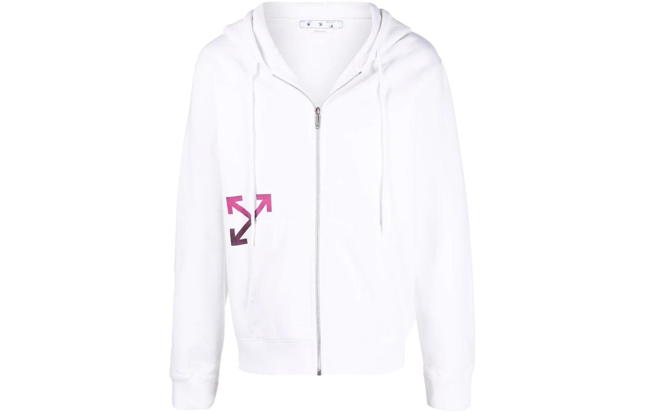 Off-White FW22 Back Logo Print Long-Sleeve Sweatshirt White ( Loose Fit) OMBE013S22FLE0060132