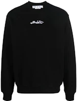 Off-White FW22 Black Logo Print Pullover Sweatshirt Regular Fit Men OMBA057F22FLE0031001 Off-White FW22 Black Logo Print Pullover Sweatshirt Regular Fit Men OMBA057F22FLE0031001