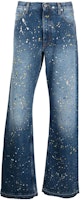 OFF-WHITE FW22 Blue Paint-Splatter Washed Denim Jeans - . OMYA154F22DEN0014000 OFF-WHITE FW22 Blue Paint-Splatter Washed Denim Jeans - . OMYA154F22DEN0014000
