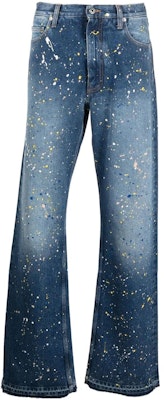 OFF-WHITE FW22 蓝色泼墨水洗牛仔裤 OMYA154F22DEN0014000 Order OFF-WHITE FW22 蓝色泼墨水洗牛仔裤 OMYA154F22DEN0014000