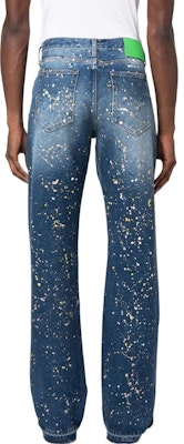 OFF-WHITE FW22 蓝色泼墨水洗牛仔裤 OMYA154F22DEN0014000 Shop OFF-WHITE FW22 蓝色泼墨水洗牛仔裤 OMYA154F22DEN0014000