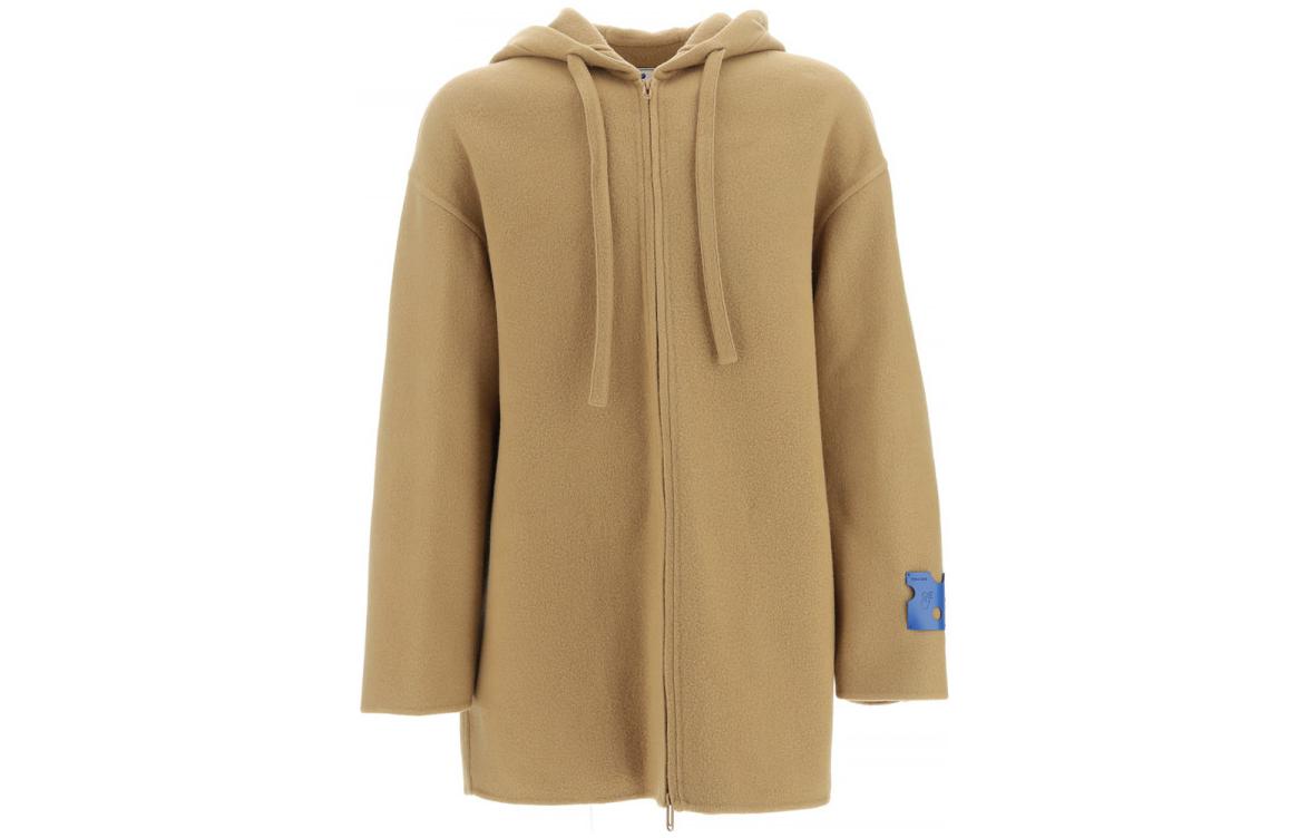 OFF-WHITE FW22 Brown Oversized Zip-Up Hoodie for Men OMEA330F22FAB0016200 圖 2