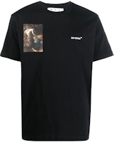 OFF-WHITE FW22 Caravaggio Lute Print Black Crewneck T-Shirt Regular Fit Men OMAA027C99JER0111001 OFF-WHITE FW22 Caravaggio Lute Print Black Crewneck T-Shirt Regular Fit Men OMAA027C99JER0111001