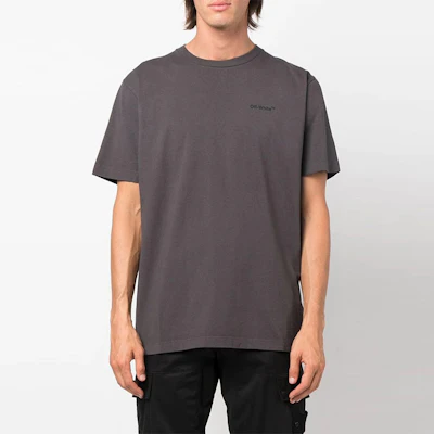 OFF-WHITE FW22 斜纹标志灰色短袖T恤衫. OMAA027C99JER0101010 Lookbook OFF-WHITE FW22 斜纹标志灰色短袖T恤衫. OMAA027C99JER0101010