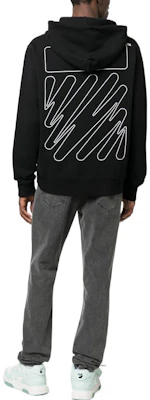 OFF-WHITE FW22 斜紋標誌拉鍊連帽衫 黑色 常規版型 OMBE013C99FLE0071001 Shop OFF-WHITE FW22 斜紋標誌拉鍊連帽衫 黑色 常規版型 OMBE013C99FLE0071001