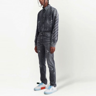 OFF-WHITE FW22 Celana Jeans Abu-Abu Garis Diagonal Regular Fit Straight OMYA074S22DEN0031101 Purchase OFF-WHITE FW22 Celana Jeans Abu-Abu Garis Diagonal Regular Fit Straight OMYA074S22DEN0031101