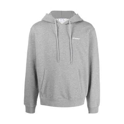 OFF-WHITE FW22 Diagonal Stripe Hoodie Gray Long Sleeve. OMBB097F22FLE0150801
