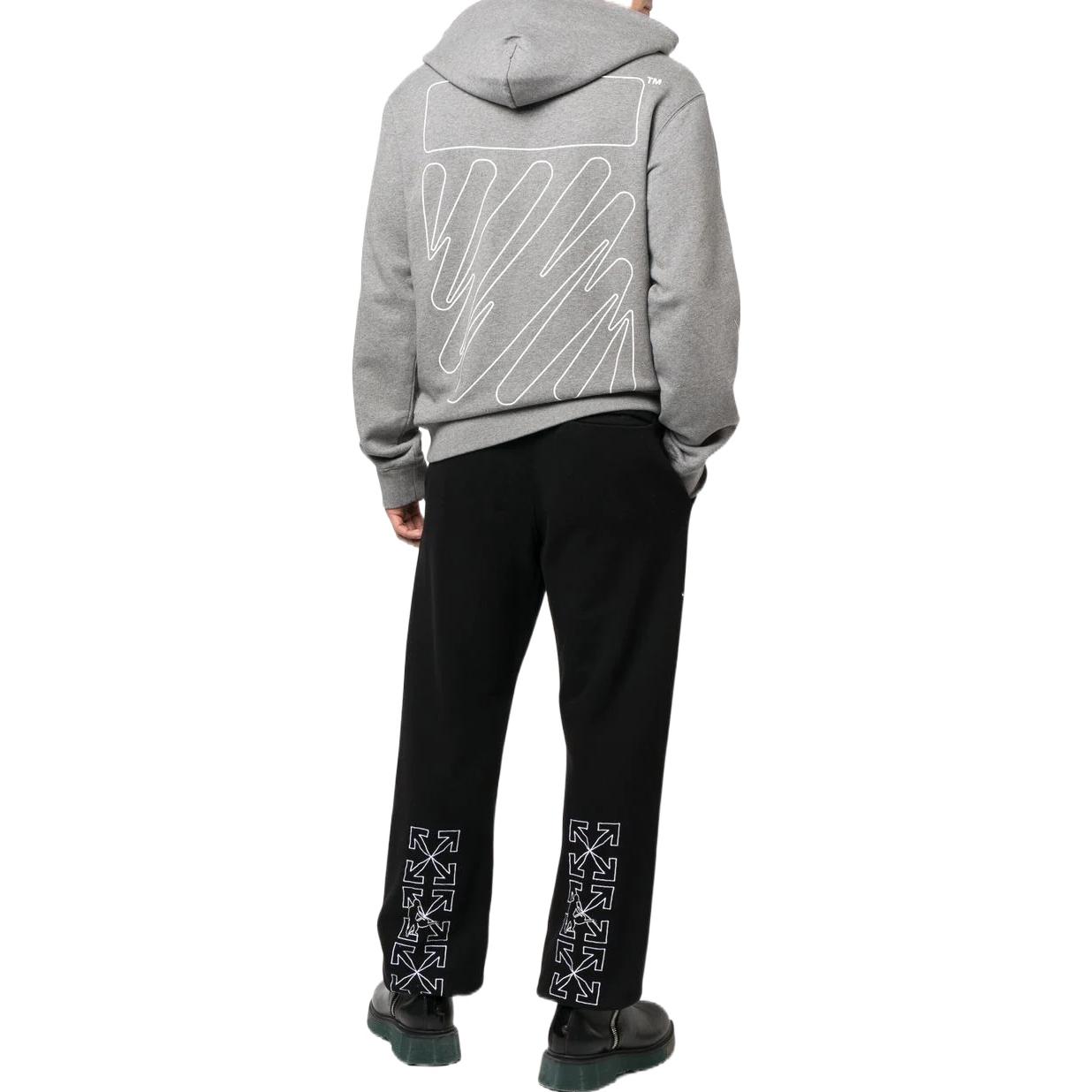 OFF-WHITE FW22 Diagonal Stripe Hoodie Gray  Long Sleeve. OMBB097F22FLE0150801 圖 5