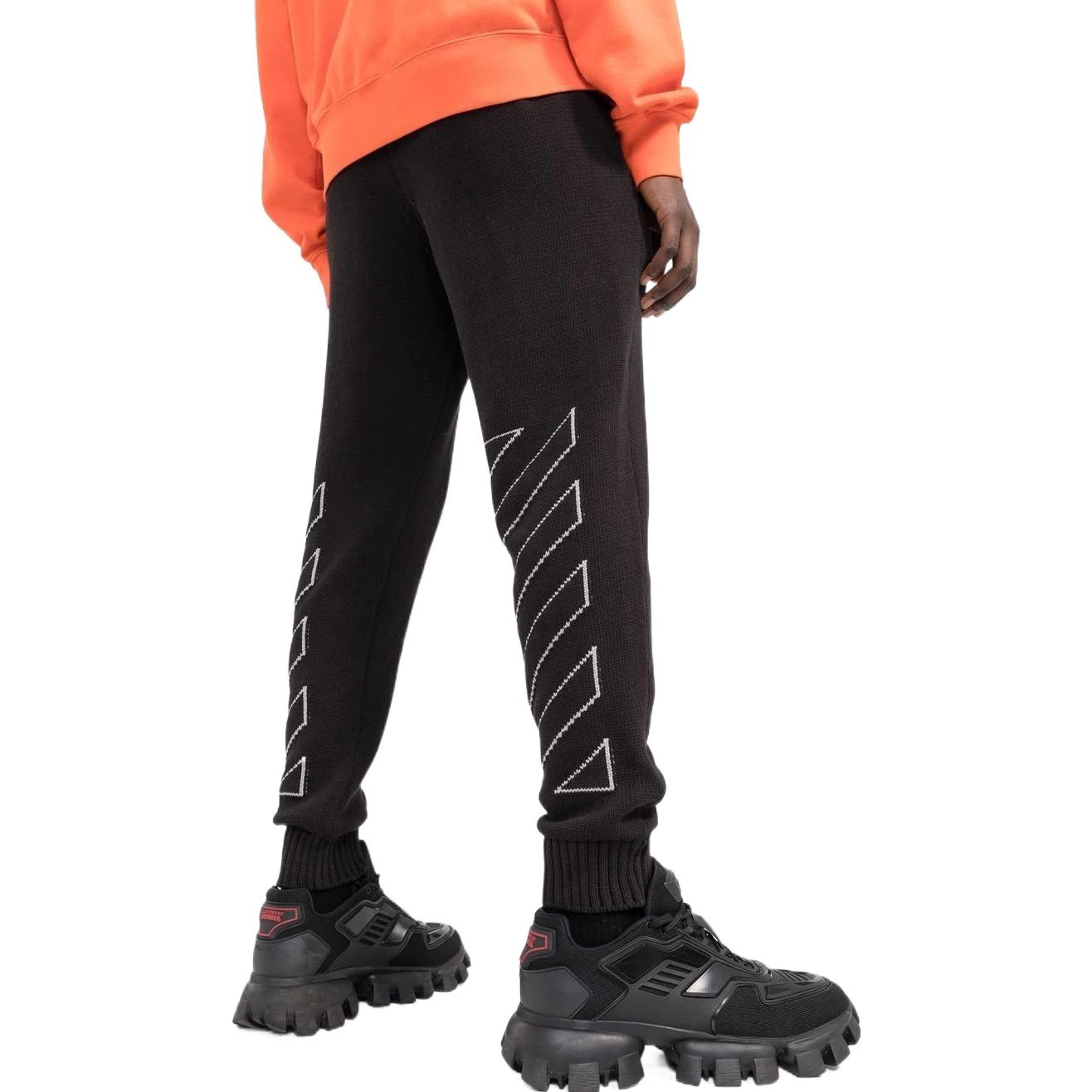 Purchase OFF-WHITE FW22 Diagonals Striped Jogger Sweatpants  Black OMHG011C99KNI0011006