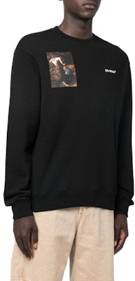 OFF-WHITE FW22 Graphic Crewneck Lengan Panjang Sweatshirt Hitam - Loose Fit. OMBA057C99FLE0111001 Shop OFF-WHITE FW22 Graphic Crewneck Lengan Panjang Sweatshirt Hitam - Loose Fit. OMBA057C99FLE0111001