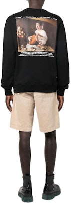 OFF-WHITE FW22 Graphic Crewneck Lengan Panjang Sweatshirt Hitam - Loose Fit. OMBA057C99FLE0111001 Purchase OFF-WHITE FW22 Graphic Crewneck Lengan Panjang Sweatshirt Hitam - Loose Fit. OMBA057C99FLE0111001