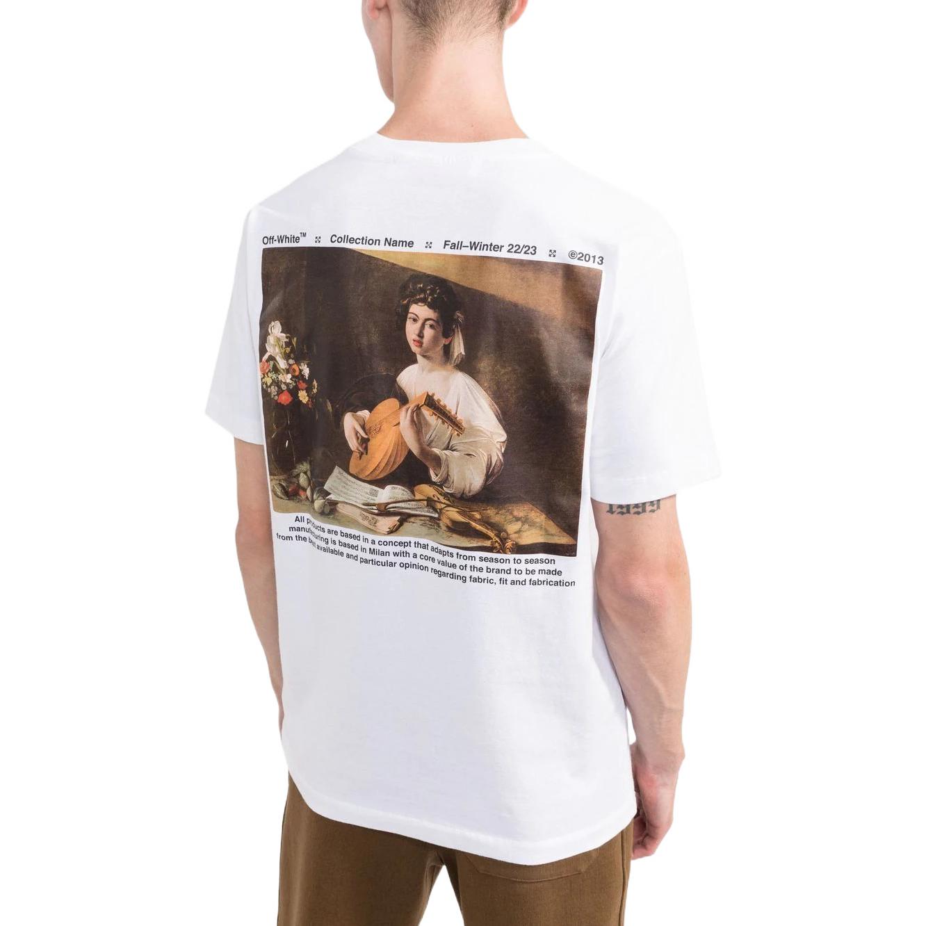 OFF-WHITE FW22 Graphic Crewneck Short Sleeve T-Shirt White -  Regular Fit OMAA027C99JER0110110 圖 5