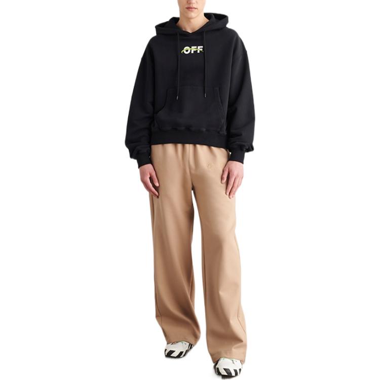 OFF-WHITE FW22 Graphic Print Oversized Hoodie Black OMBB037F22FLE0081001 圖 3