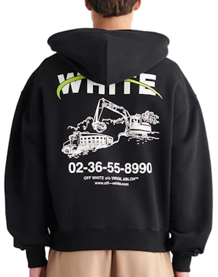 Sudadera Oversize Negra OFF-WHITE FW22 con Estampado Gráfico. OMBB037F22FLE0081001 Shop Sudadera Oversize Negra OFF-WHITE FW22 con Estampado Gráfico. OMBB037F22FLE0081001