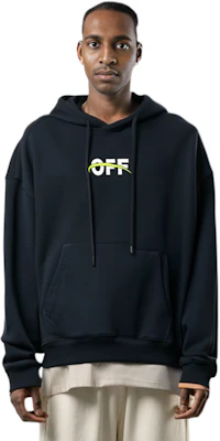 Sudadera Oversize Negra OFF-WHITE FW22 con Estampado Gráfico. OMBB037F22FLE0081001 Sizing Sudadera Oversize Negra OFF-WHITE FW22 con Estampado Gráfico. OMBB037F22FLE0081001