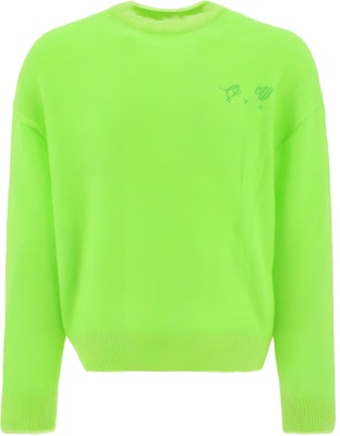 OFF-WHITE FW22 Sweater Lelaki Hijau Mohair dengan Sulaman Logo OMHE137F22KNI0017070 Buy OFF-WHITE FW22 Sweater Lelaki Hijau Mohair dengan Sulaman Logo OMHE137F22KNI0017070