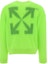 Lookbook OFF-WHITE FW22 Sweater Lelaki Hijau Mohair dengan Sulaman Logo OMHE137F22KNI0017070