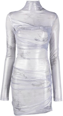 OFF-WHITE FW22 Gaun Leher Tinggi Lengan Panjang Kelabu - Slim Fit Rekaan Berkilau OWDB409S23JER0031010 Buy OFF-WHITE FW22 Gaun Leher Tinggi Lengan Panjang Kelabu - Slim Fit Rekaan Berkilau OWDB409S23JER0031010