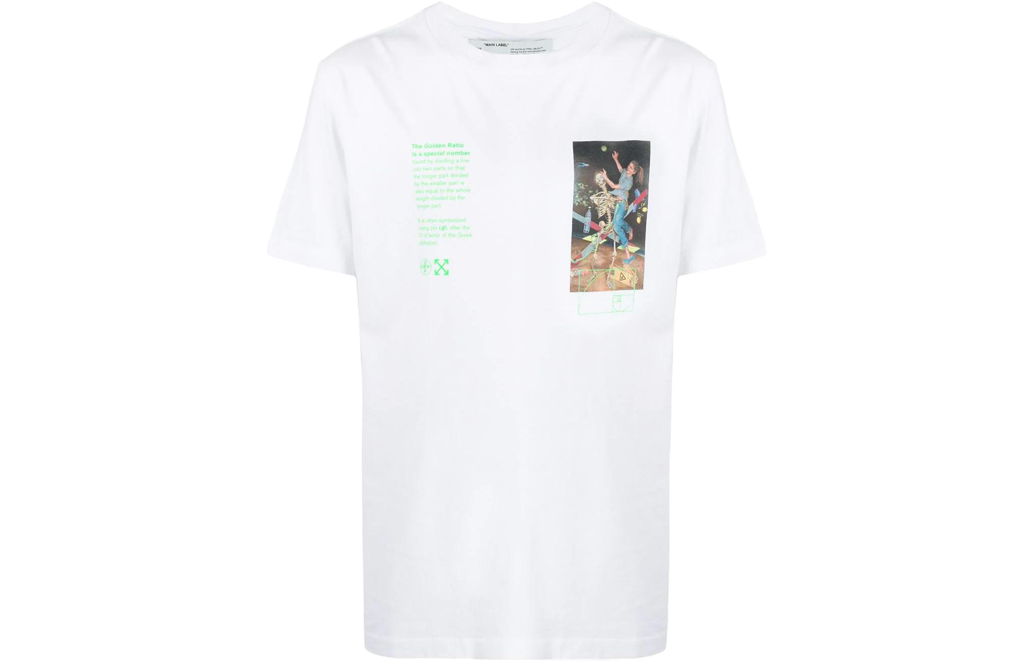OFF-WHITE FW22 Letter Graphic Print Crewneck T-Shirt White  Regular Fit. OMAA027R201850140188 圖 2