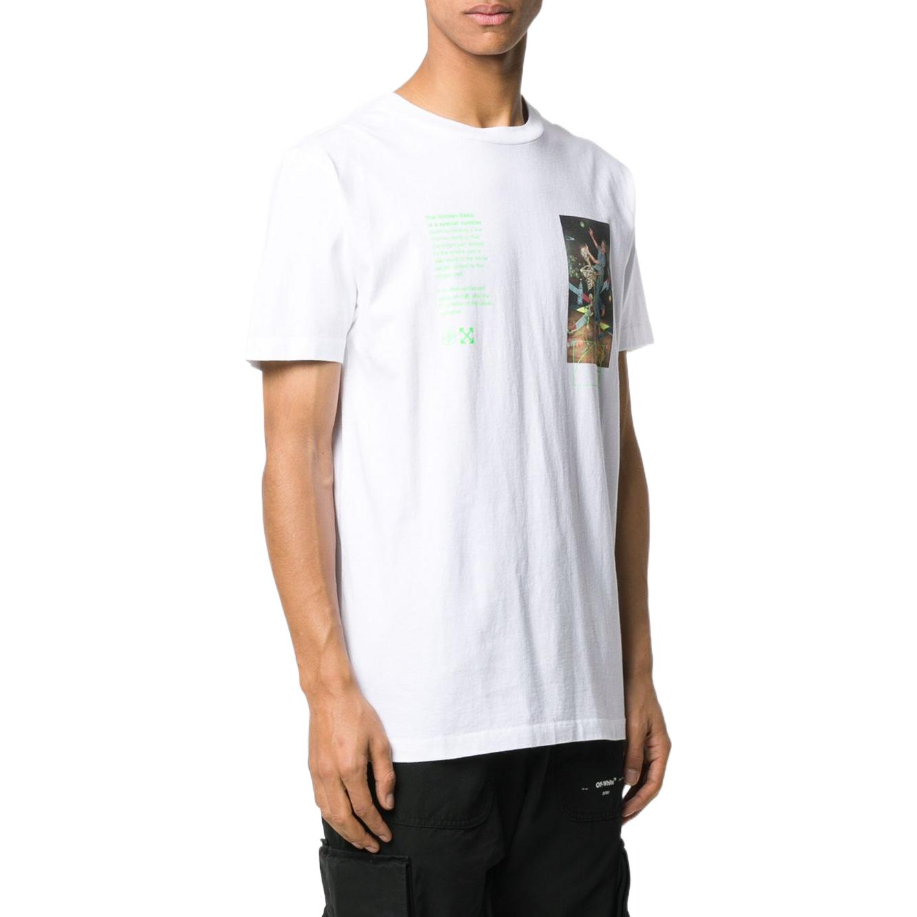 OFF-WHITE FW22 Letter Graphic Print Crewneck T-Shirt White  Regular Fit. OMAA027R201850140188 圖 5