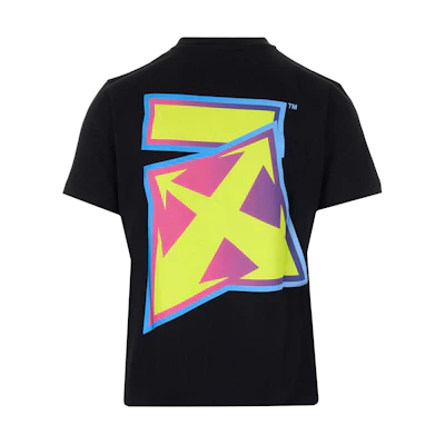 OFF-WHITE FW22 Letter Logo Print Black Crewneck T-Shirt OMAA027F22JER0071070
