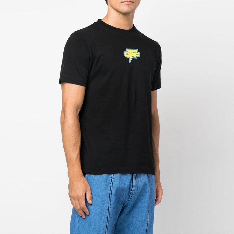 OFF-WHITE FW22 Letter Logo Print Black Crewneck T-Shirt OMAA027F22JER0071070 圖 6