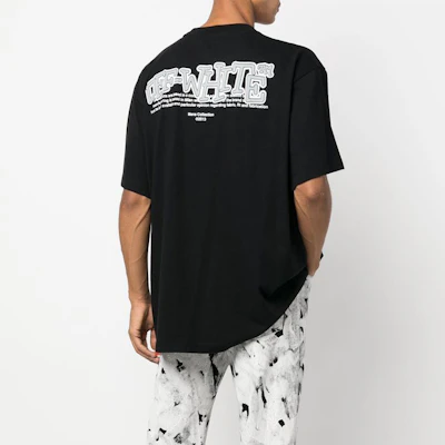 OFF-WHITE FW22 Letter Logo Print Crewneck T-Shirt Black Mens Regular Fit OMAA038F22JER0031001 Shop OFF-WHITE FW22 Letter Logo Print Crewneck T-Shirt Black Mens Regular Fit OMAA038F22JER0031001