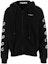 Order OFF-WHITE FW22 字母Logo印花拉鏈連帽外套 黑色 寬鬆版型 OMBE013F22FLE0061001