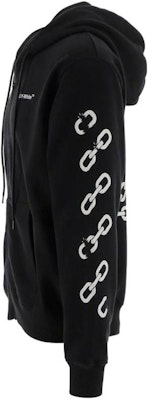 OFF-WHITE FW22 字母Logo印花拉鏈連帽外套 黑色 寬鬆版型 OMBE013F22FLE0061001 Shop OFF-WHITE FW22 字母Logo印花拉鏈連帽外套 黑色 寬鬆版型 OMBE013F22FLE0061001