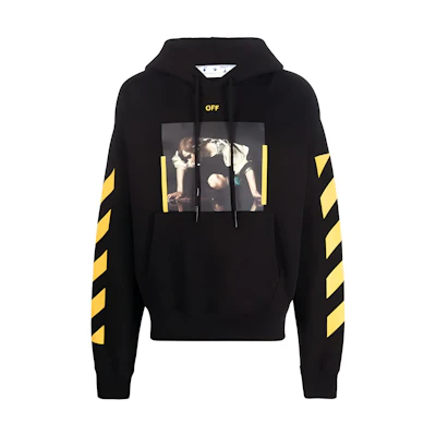 OFF-WHITE FW22 Letter Logo Pullover Sweatshirt Black Fall Graphic. OMBB037C99FLE0111018