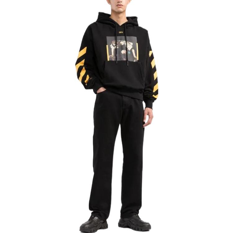 Purchase OFF-WHITE FW22 字母LOGO黑色衛衣 秋季圖案款式. OMBB037C99FLE0111018