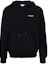 Order OFF-WHITE FW22 Letter Print Hoodie Black Loose Fit Pullover Sweatshirt OMBB097C99FLE0071001