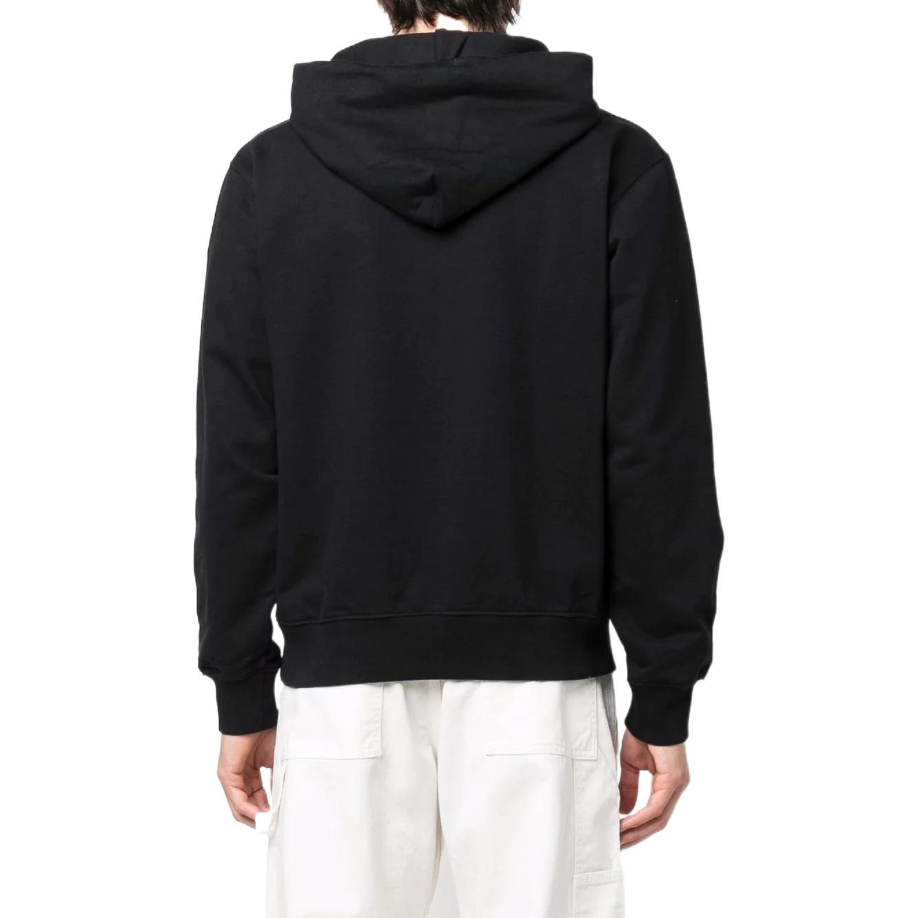 Shop OFF-WHITE FW22 Letter Print Hoodie Black  Loose Fit Pullover Sweatshirt OMBB097C99FLE0071001