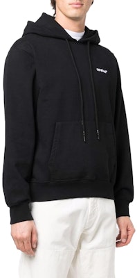 OFF-WHITE FW22 Letter Print Hoodie Black Loose Fit Pullover Sweatshirt OMBB097C99FLE0071001 Purchase OFF-WHITE FW22 Letter Print Hoodie Black Loose Fit Pullover Sweatshirt OMBB097C99FLE0071001