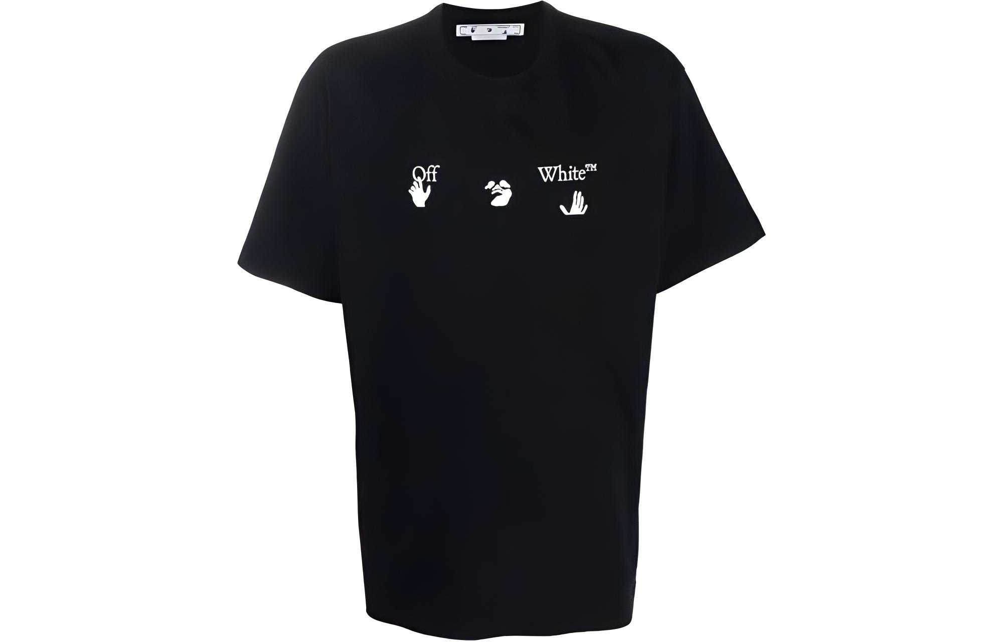 Buy OFF-WHITE FW22 Letter Print T-Shirt Black -  Regular Fit Short Sleeve Tee OMAA038C99JER0071001