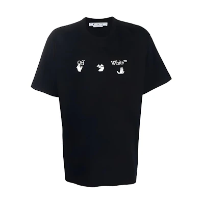 OFF-WHITE FW22 Letter Print T-Shirt Black - Regular Fit Short Sleeve Tee OMAA038C99JER0071001