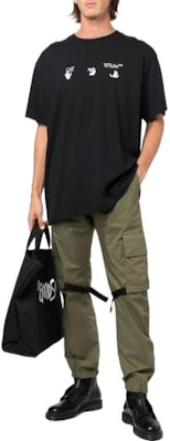 OFF-WHITE FW22 Letter Print T-Shirt Black - Regular Fit Short Sleeve Tee OMAA038C99JER0071001 Lookbook OFF-WHITE FW22 Letter Print T-Shirt Black - Regular Fit Short Sleeve Tee OMAA038C99JER0071001