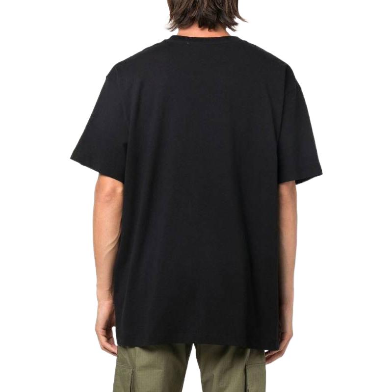 Shop OFF-WHITE FW22 Letter Print T-Shirt Black -  Regular Fit Short Sleeve Tee OMAA038C99JER0071001