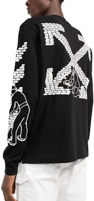 OFF-WHITE 秋冬款黑色长袖Logo印花圆领T恤 OMAB064F22JER0051001 Purchase OFF-WHITE 秋冬款黑色长袖Logo印花圆领T恤 OMAB064F22JER0051001