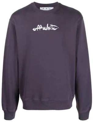 오프화이트 FW22 로고 프린트 남성 퍼플 풀오버 스웻셔츠 OMBA057F22FLE0063501 Buy 오프화이트 FW22 로고 프린트 남성 퍼플 풀오버 스웻셔츠 OMBA057F22FLE0063501