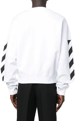 OFF-WHITE FW22 Baju Crewneck Putih dengan Cetakan Jalur dan Huruf Sisi OMBA058C99FLE0010110 Purchase OFF-WHITE FW22 Baju Crewneck Putih dengan Cetakan Jalur dan Huruf Sisi OMBA058C99FLE0010110