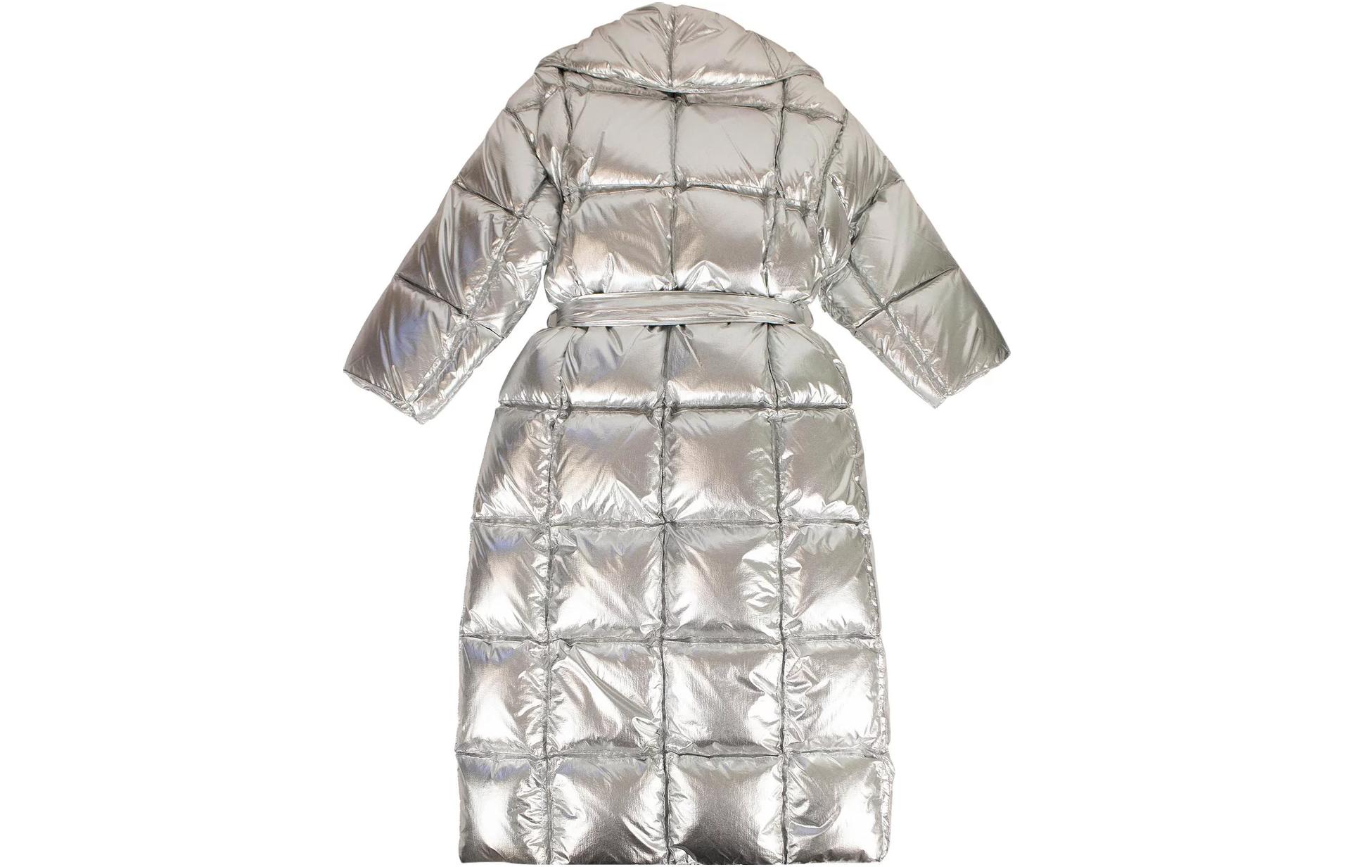 Lookbook 오프 화이트 FW22 실버 타이웨이스트 다운 재킷 루즈핏 패딩 OWEA191F19F760509100