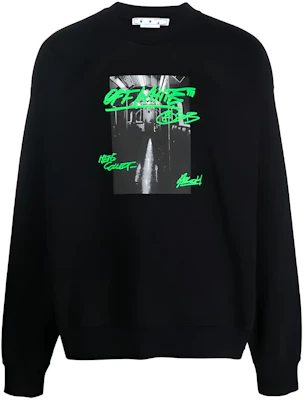 オフホワイト FW22 ソリッド ロゴプリント クルーネック ジャケット ブラック 長袖 OMBA054F22FLE00610701070 Buy オフホワイト FW22 ソリッド ロゴプリント クルーネック ジャケット ブラック 長袖 OMBA054F22FLE00610701070