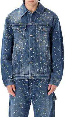 OFF-WHITE FW22 Jaket Denim Biru Splatter Potongan Biasa. OMYE077F22DEN0034000 Purchase OFF-WHITE FW22 Jaket Denim Biru Splatter Potongan Biasa. OMYE077F22DEN0034000