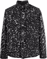 OFF-WHITE FW22 Splatter Print Single-Breasted Long Sleeve Shirt Black OMYD027F22DEN0011001 OFF-WHITE FW22 Splatter Print Single-Breasted Long Sleeve Shirt Black OMYD027F22DEN0011001